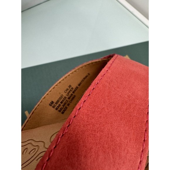 B.O.C. Aimee Classic Women's Flip-Flop Thong Sandal Coral Orange Red Blend Sz 6 - Picture 8 of 9